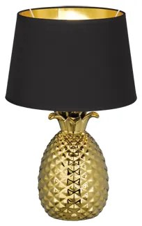 Pineapple Πορτατίφ με Μαύρο Καπέλο και Χρυσή Βάση Trio Lighting R50431079