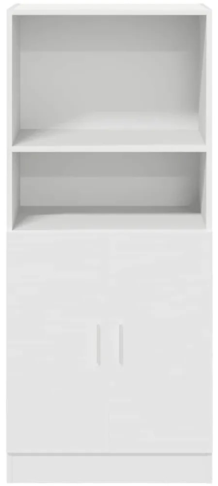 vidaXL Στήλη Κουζίνας Λευκή 57x41,5x131,5 εκ. από Επεξεργασμένο Ξύλο