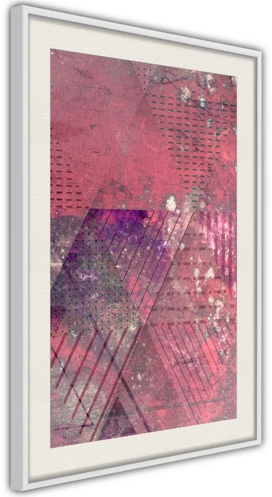 Αφίσα - Pink Patchwork III - 20x30 - Χρυσό - Χωρίς πασπαρτού