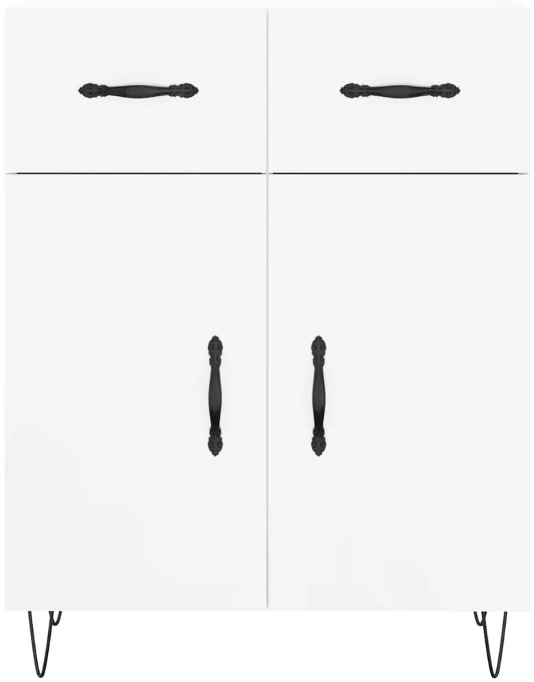 vidaXL Ντουλάπι Γυαλιστερό Λευκό 69,5x34x90 εκ. Επεξεργασμένο Ξύλο