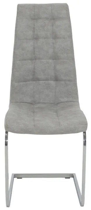 Καρέκλα Darrell pakoworld pu αντικέ γκρι-βάση χρωμίου 42x49x106εκ