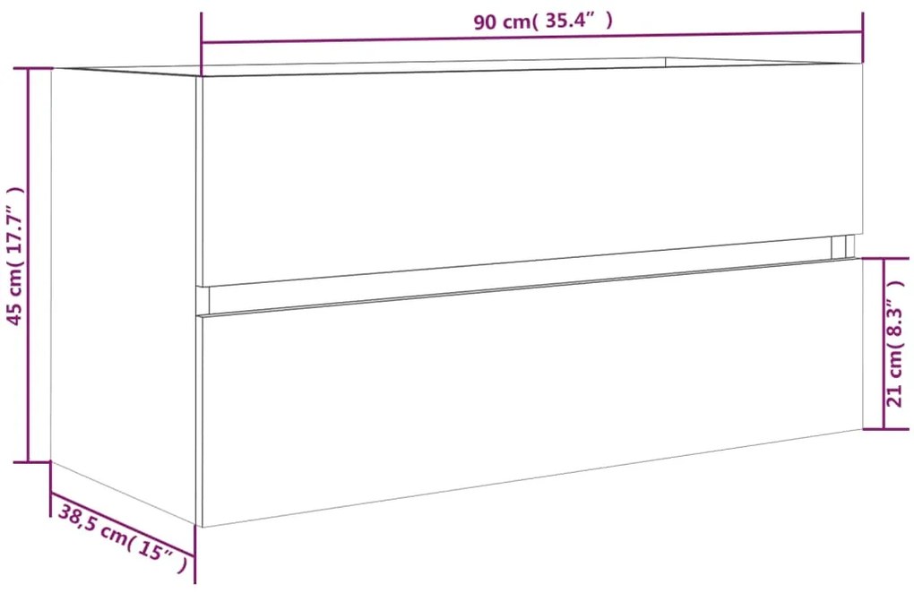 ΝΤΟΥΛΑΠΙ ΝΙΠΤΗΡΑ ΓΚΡΙ SONOMA 90X38,5X45 ΕΚ. ΕΠΕΞΕΡΓΑΣΜΕΝΟ ΞΥΛΟ 815655