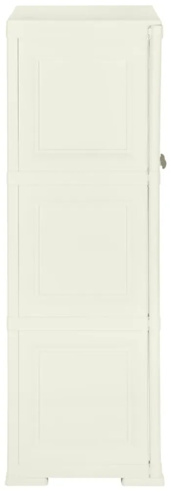 vidaXL Πλαστικό Ντουλάπι Κρεμ Ανοιχτό 79 x 43 x 125εκ. με Σχέδιο Ξύλου