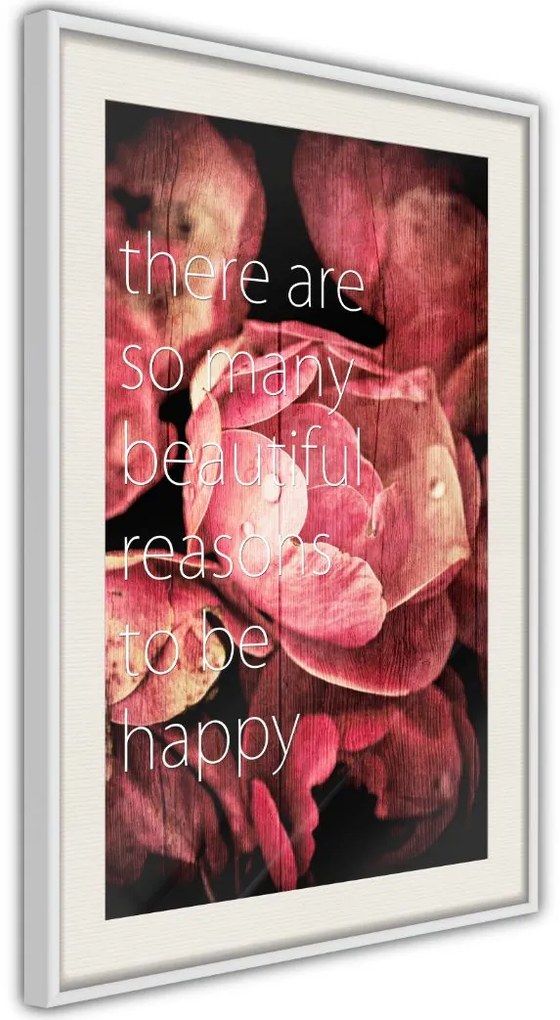 Αφίσα - Many Reasons to Be Happy - 20x30 - Χρυσό - Χωρίς πασπαρτού