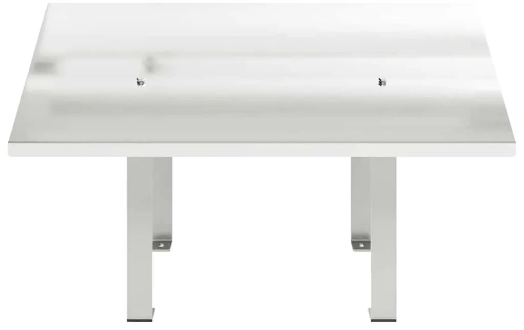 vidaXL Καπνοδόχος Ασημί 60 x 60 x 38 cm Ανοξείδωτο ατσάλι