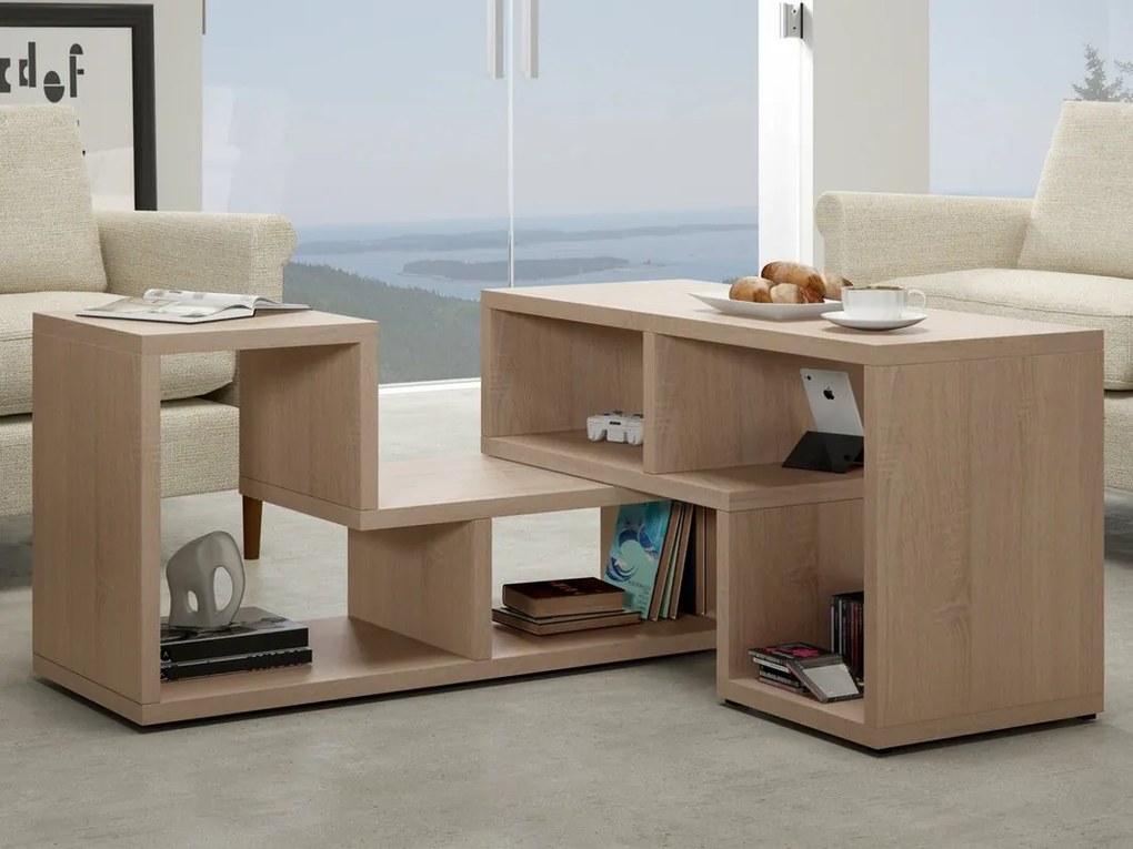 Τραπέζι Tv Gilroy 100, Sonoma οξιά, 123x48x35cm, 32 kg | Epipla1.gr