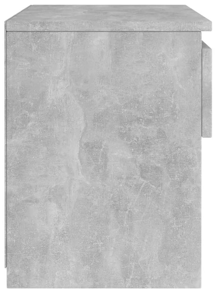Κομοδίνο Γκρι Σκυροδέματος 40 x 30 x 39 εκ. από Μοριοσανίδα - Γκρι