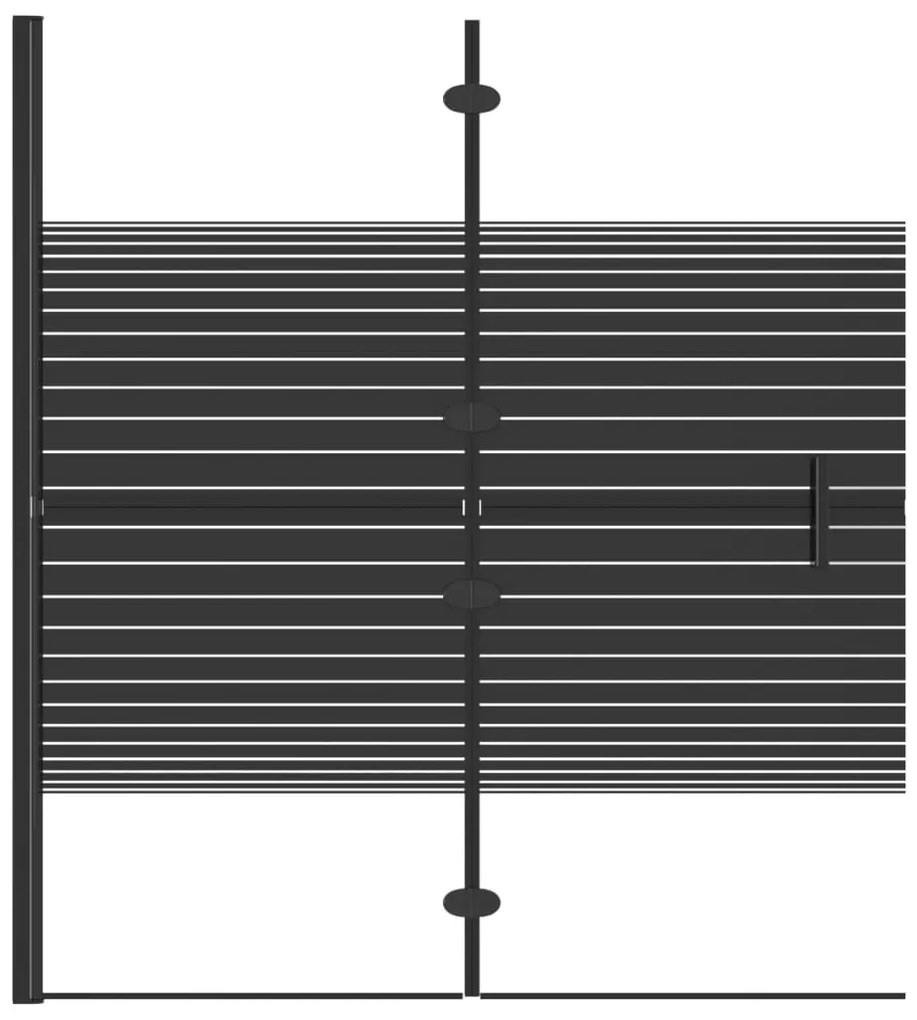 vidaXL Καμπίνα Μπανιέρας Πτυσσόμενη Μαύρη 120 x 140 εκ. από ESG