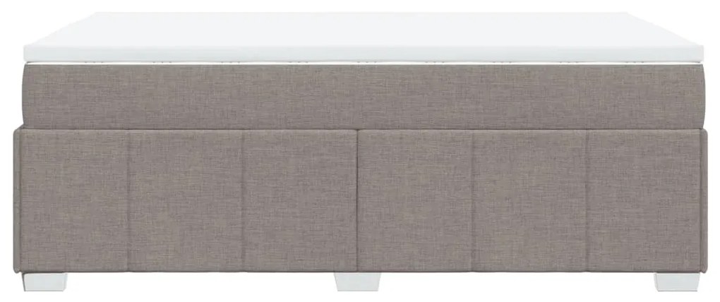 Κρεβάτι Boxspring με Στρώμα Taupe 120x200 εκ. Υφασμάτινο - Μπεζ-Γκρι