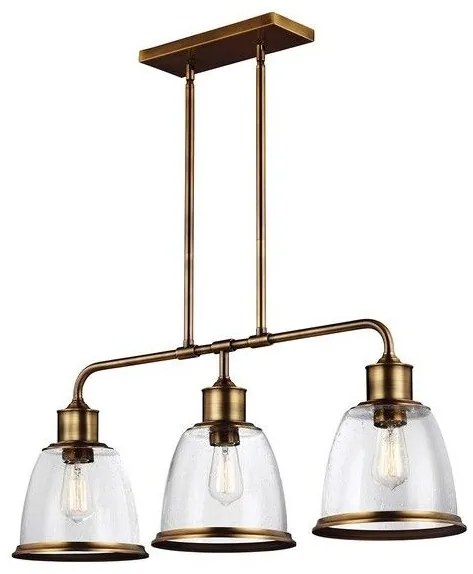 Κρεμαστό Φωτιστικό Οροφής 3xE27 Hobson Elstead Lighting FE-HOBSON-3P-AB Νίκελ Ματ