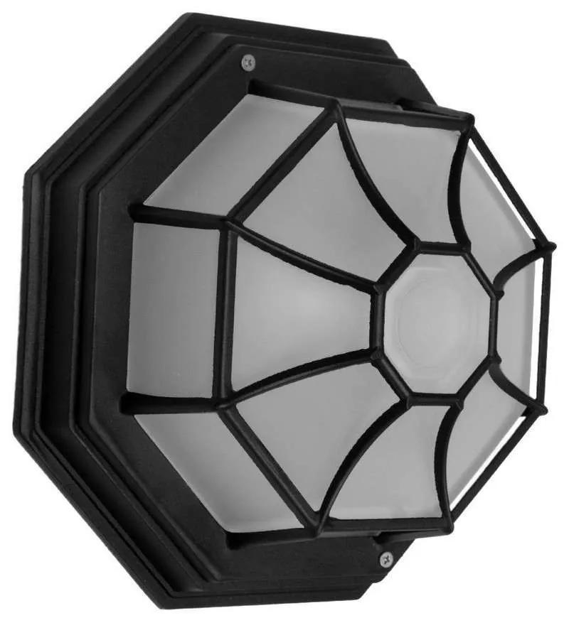 Φωτιστικό Οροφής - Πλαφονιέρα Ruby 00912 1xE27 27x27x12cm Black GloboStar