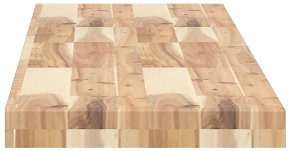 Ράφια Κρεμαστά 2 Τεμ. 160x30x4εκ Ακατέργαστο Μασίφ Ξύλο Ακακίας - Καφέ