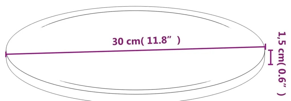 vidaXL Σανίδες Κοπής 6 Τεμ. Ø30 x 1,5 εκ. από Μπαμπού