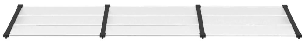 vidaXL Στέγαστρο Πόρτας Μαύρο & Διαφανές 297,5x90 εκ από Πολυκαρβονικό