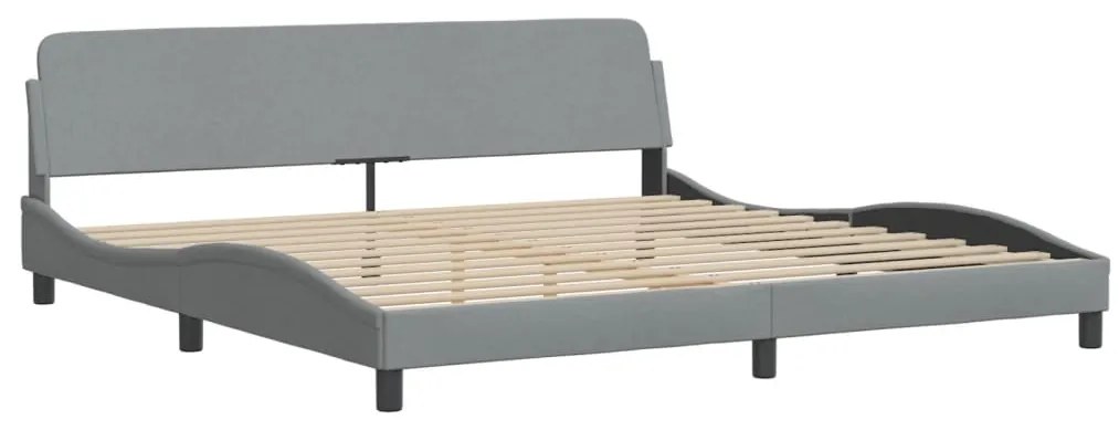 vidaXL Σκελετός Κρεβατιού Dover Αν. Γκρι 200x200 εκ.Υφασμάτινο