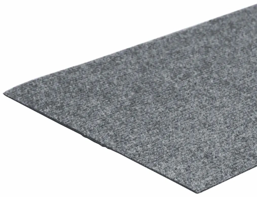 vidaXL Πατάκια Σκαλιών Αυτοκόλλητα 15 τεμ. Ανοιχτό Γκρι Ορθογώνια 60x25 εκ.