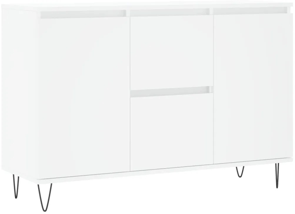 vidaXL Μπουφές Λευκός 101,5 x 35 x 70 εκ. από Επεξεργασμένο Ξύλο