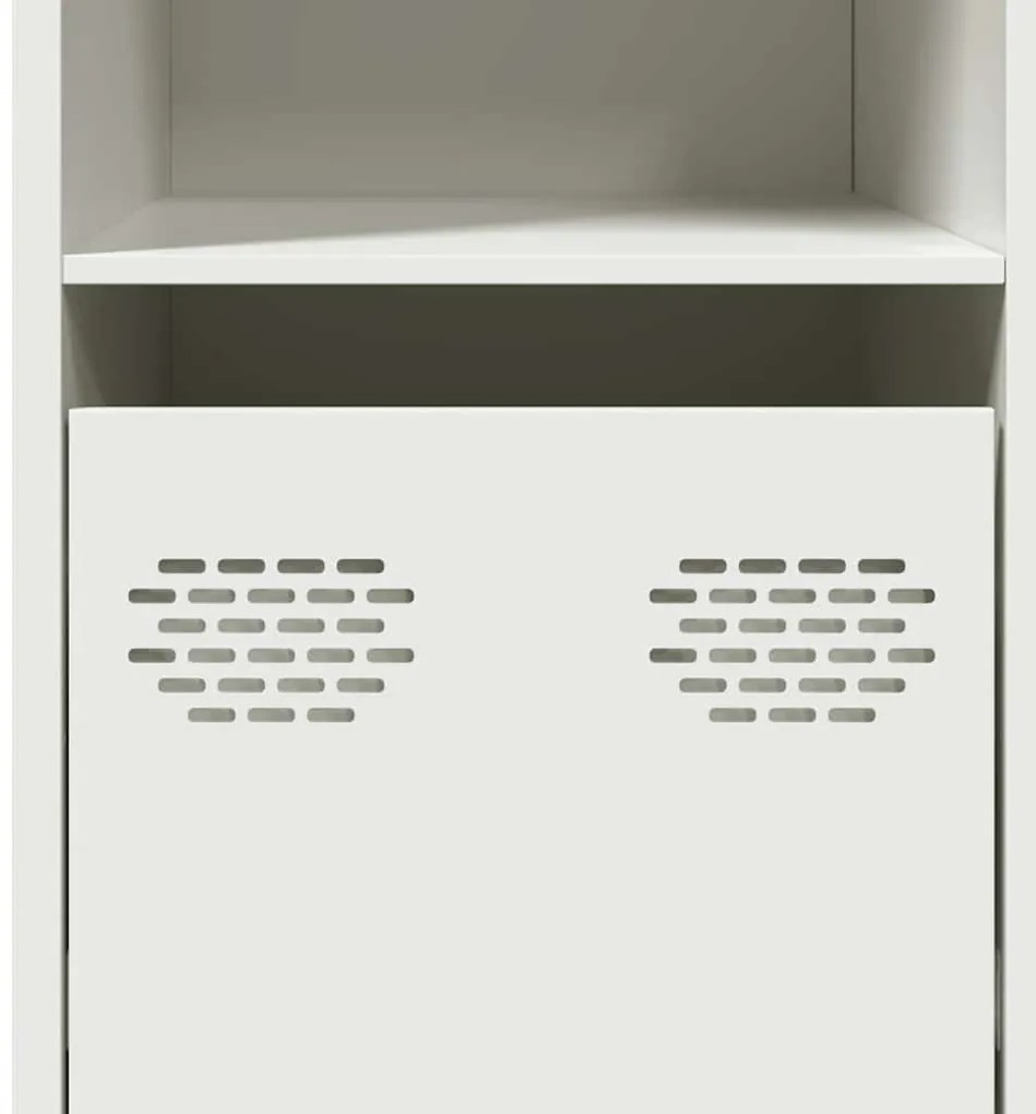 Sideboard Λευκό 135x39x73,5 cm Ατσάλι ψυχρής έλασης - Λευκό