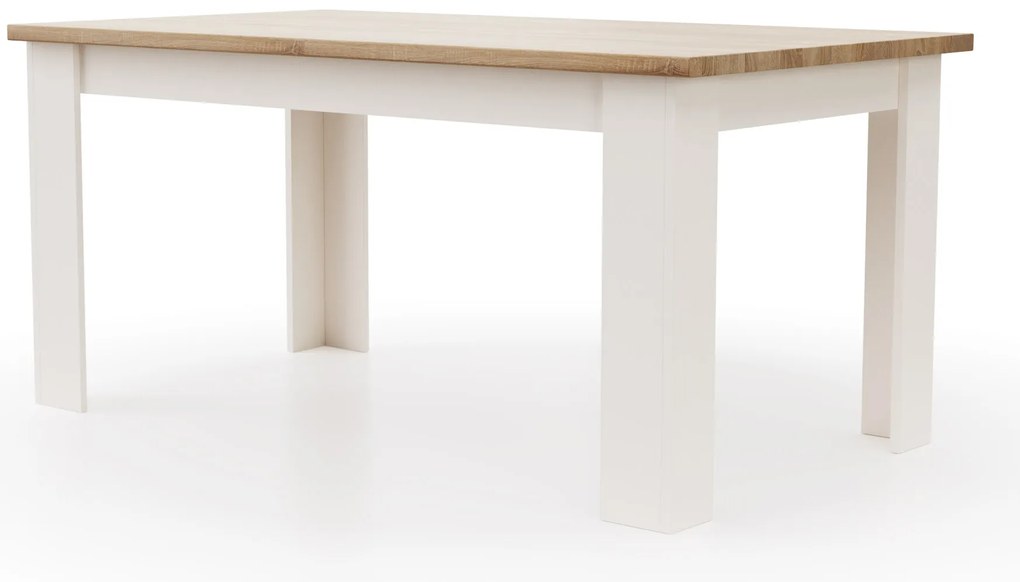 VERNE ΤΡΑΠΕΖΙ KOYZINAΣ 161(210)x90.8x74.5cm Λευκό-Φυσικός Δρυς