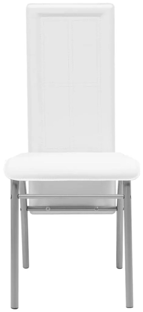 vidaXL Καρέκλες Τραπεζαρίας 4 τεμ. Λευκές από Συνθετικό Δέρμα