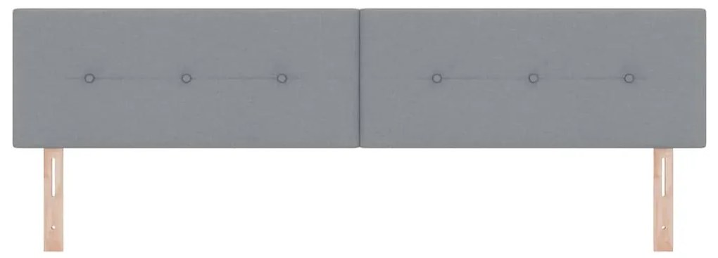vidaXL LED Κεφαλάρι με φώτα λωρίδας LED Ανοιχτό γκρι 200 cm ύφασμα