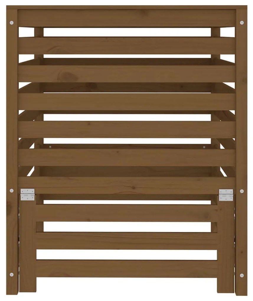 vidaXL Κομποστοποιητής Καφέ Μελί 82,5x82,5x99,5 εκ. Μασίφ Ξύλο Πεύκου