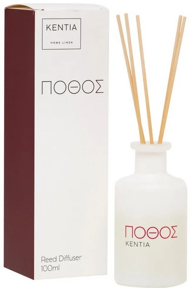 Αρωματικό Χώρου Με Sticks Mood 25 Πόθος 100ml Wines Kentia Γυαλί