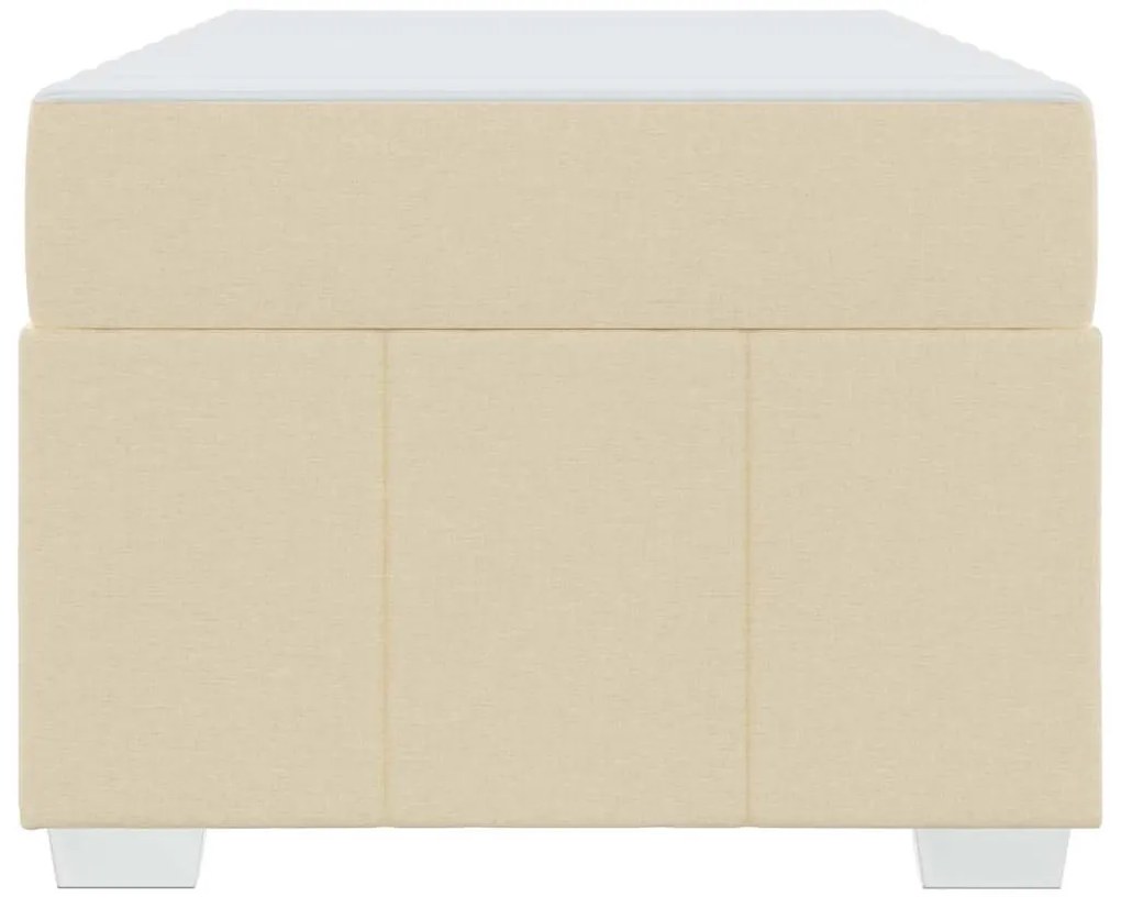 vidaXL Σκελετός Κρεβατιού με στρώμα Κρεμ 80 x 200 cm ύφασμα