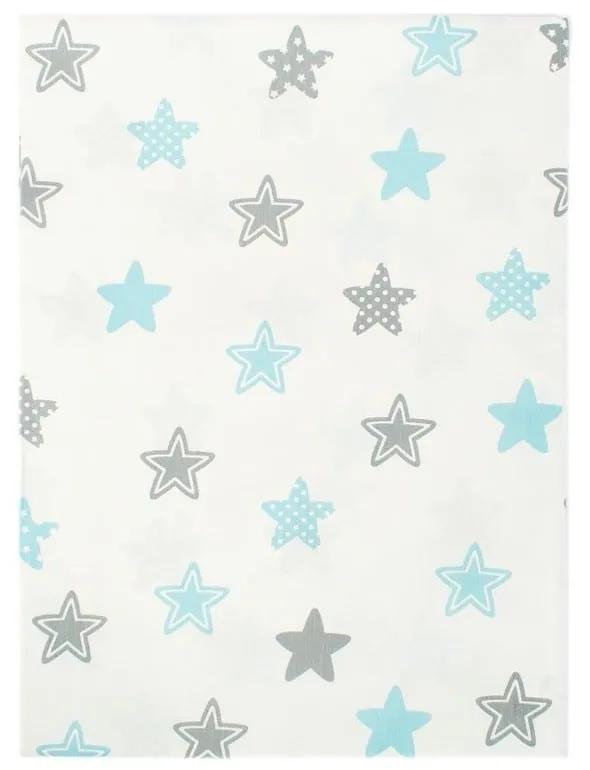 Σεντόνια Βρεφικά Σετ 3τμχ Star 104 Sky blue DimCol Κούνιας 120x160cm 100% Βαμβάκι