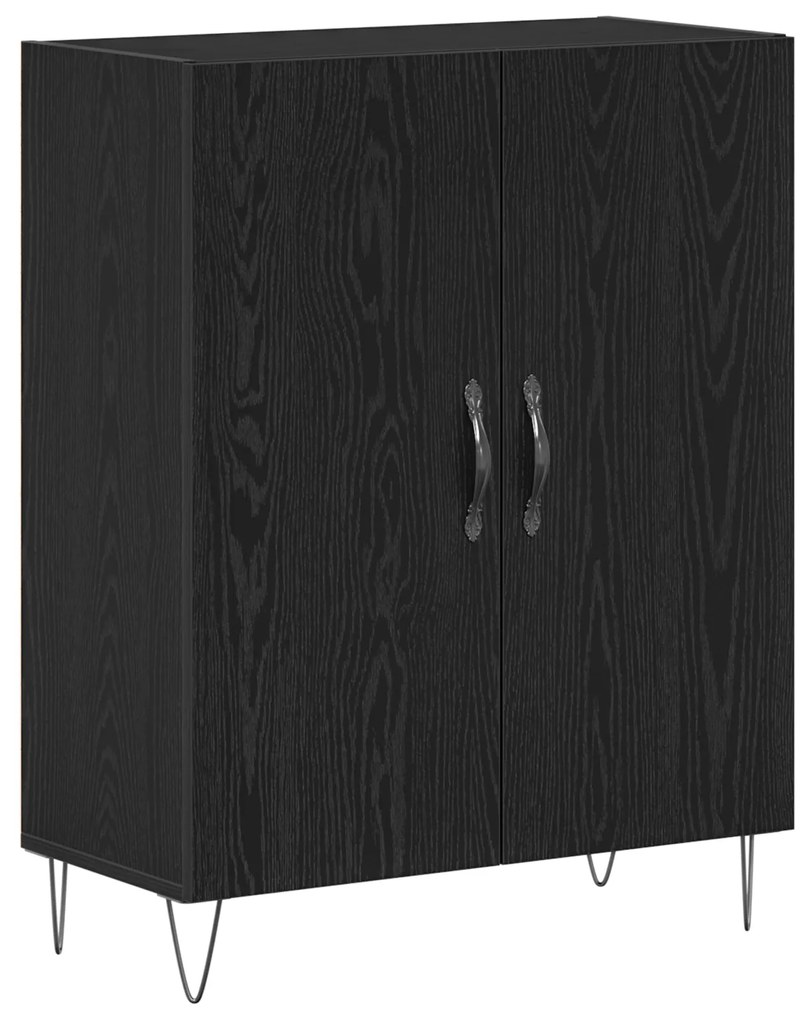vidaXL Υψηλή Βαθμίδα Μαύρο Δρυς 69,5x34x180 εκ Επεξεργασμένο Ξύλο