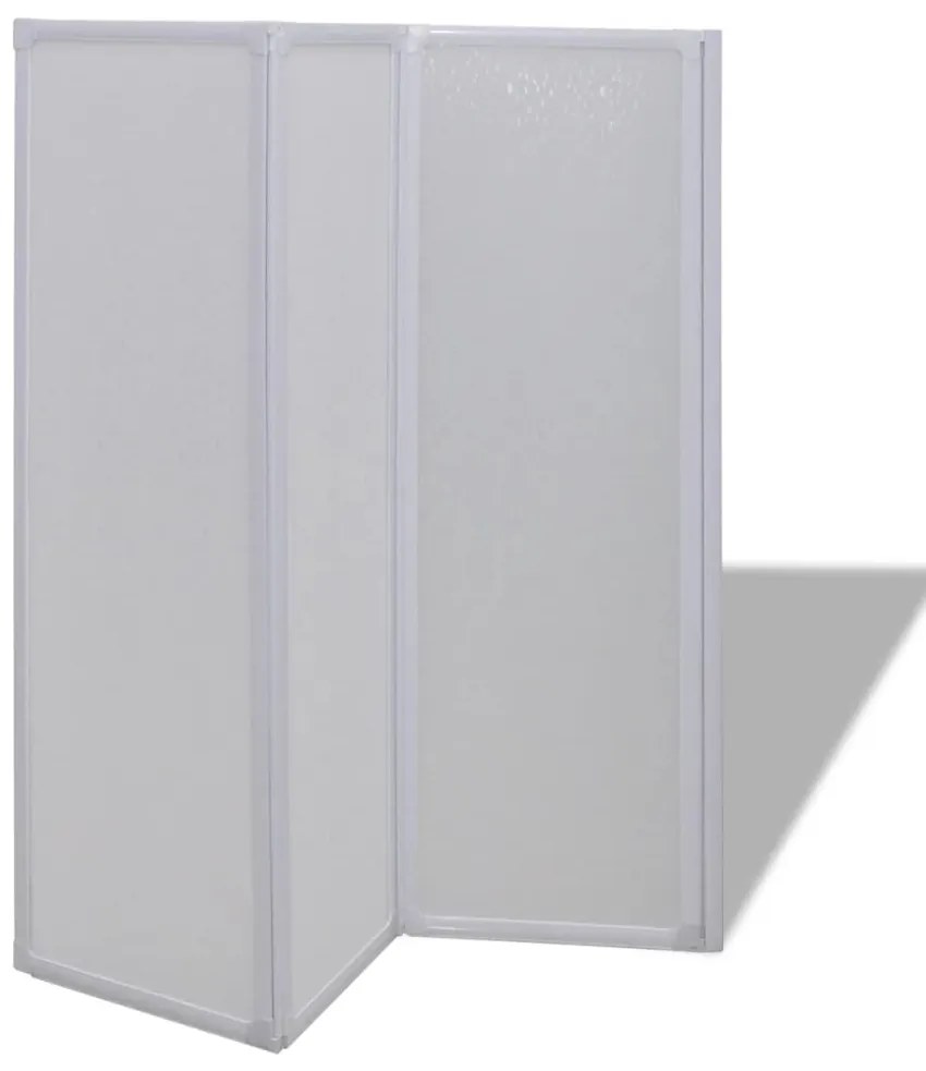 vidaXL Διαχωριστικό μπανιέρας 117 x 120 cm 3 Πάνελ πτυσσόμενα