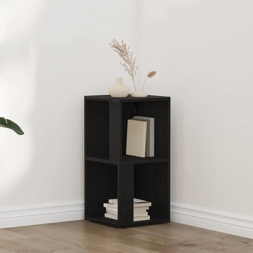 vidaXL Γωνιακό Ντουλάπι Μαύρη Δρυς 33x33x67 εκ Επεξεργασμένο Ξύλο