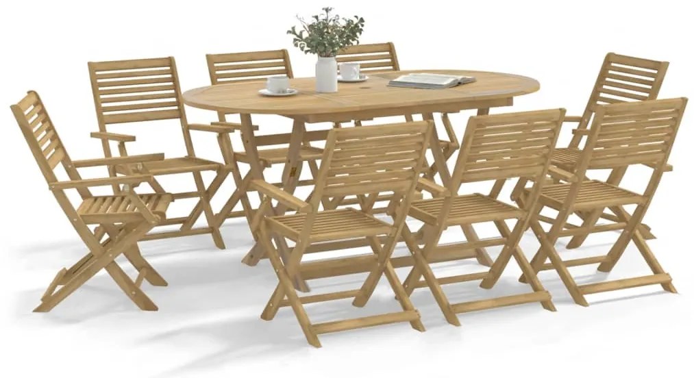 vidaXL Καρέκλες Κήπου Πτυσσόμενες 6 τεμ 54,5x61,5x86,5 εκ Μασίφ Ακακία