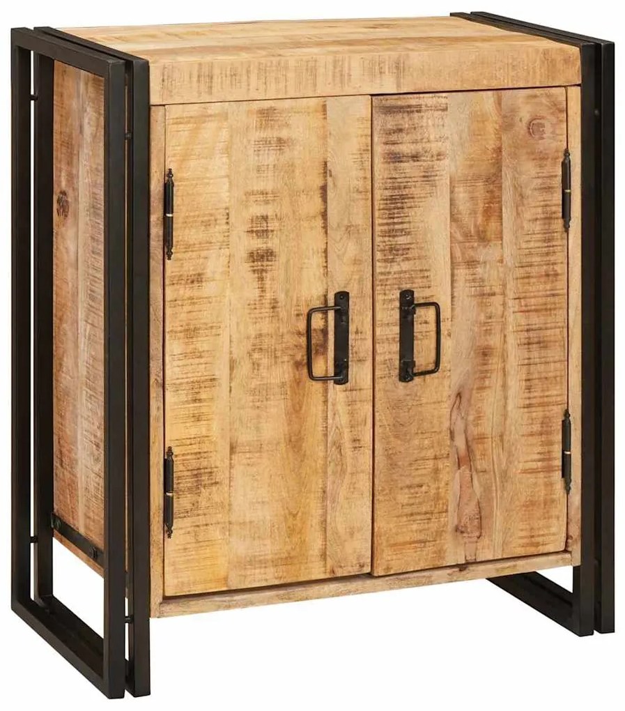 vidaXL Κομοδίνο Καφέ 38 x 33 x 58 εκ. Στέρεο τραχύ ξύλο μάνγκο