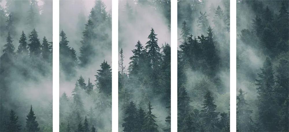 5 μέρος εικόνα βουνά στην ομίχλη - 100x50