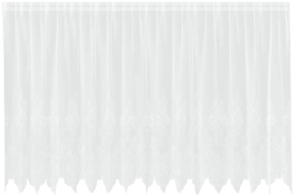 vidaXL Κουρτίνα Δαντέλας με κουρτίνες Λευκό 180 x 400 εκ Πολυεστέρας