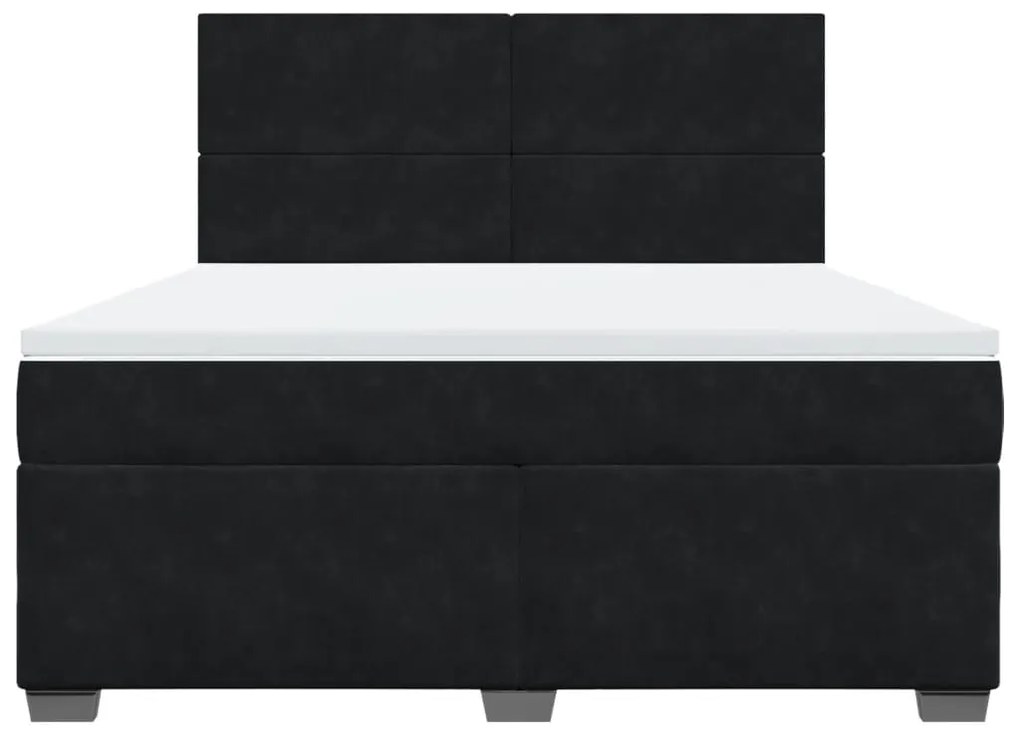 ΚΡΕΒΑΤΙ BOXSPRING ΜΕ ΣΤΡΩΜΑ ΜΑΥΡΟ 180X200 ΕΚ. ΒΕΛΟΥΔΙΝΟ 3293274