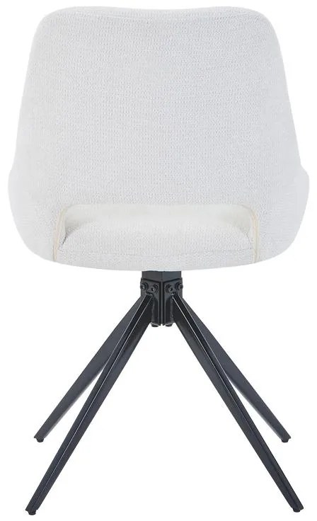 Καρέκλα περιστρεφόμενη Luciano I σε μπεζ ύφασμα-πόδι μεταλλικό μαύρο 52.5x54x85εκ 52.5x54x85 εκ.