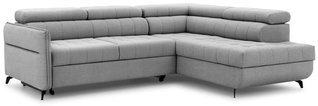 Γωνιακός καναπές/κρεβάτι Elaris L/ Γκρι/ 251x97x203 Δεξιά γωνία- BOG8760