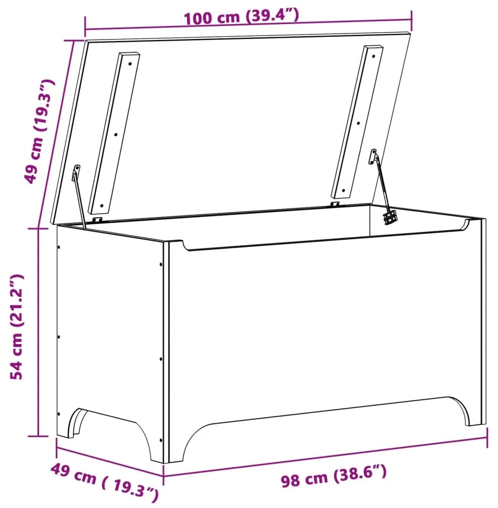 ΚΟΥΤΙ ΑΠΟΘΗΚΕΥΣΗΣ ΜΕ ΚΑΠΑΚΙ RANA ΛΕΥΚΟ 100X49X54ΕΚ. ΜΑΣΙΦ ΠΕΥΚΟ 4002340