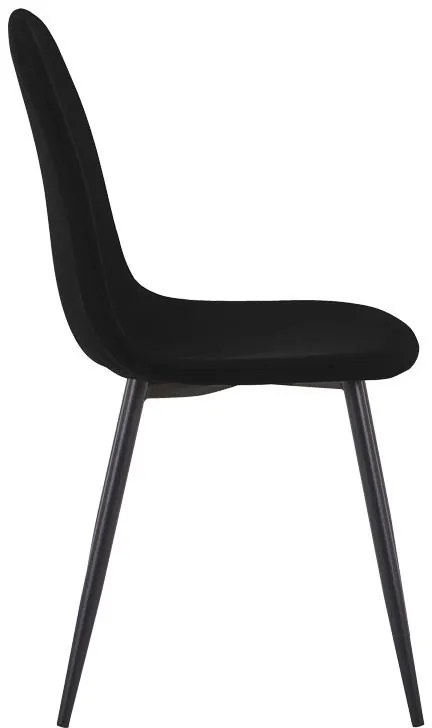 Καρέκλα Bella μαύρο ύφασμα με πόδι μαύρο μέταλλο 43.5x52x89εκ 4αδα 43.5x52x89 εκ.
