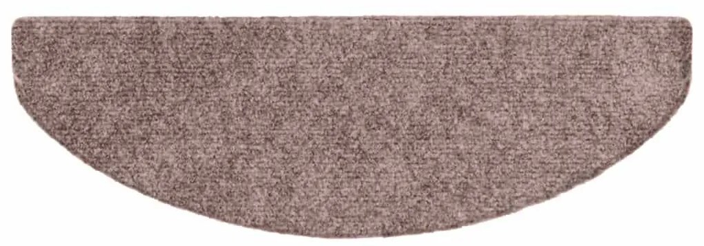 vidaXL Πατάκια Σκαλιών Αυτοκόλλητα 30 τεμ. 65x21x4 εκ. Κρεμ Ημίστρογγυλά Μεγάλα