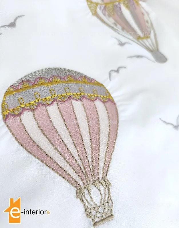 Σετ Σεντόνια Κούνιας Hot Air Balloon - Pink 108108001