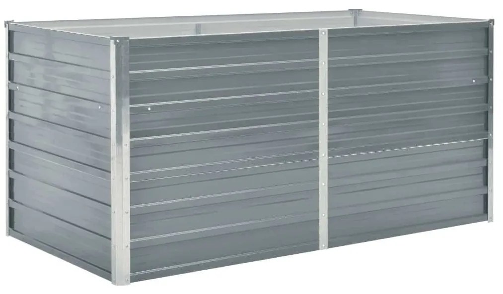 vidaXL Ζαρντινιέρα Ψηλή Γκρι 160 x 80 x 77 εκ. από Γαλβανισμένο Χάλυβα