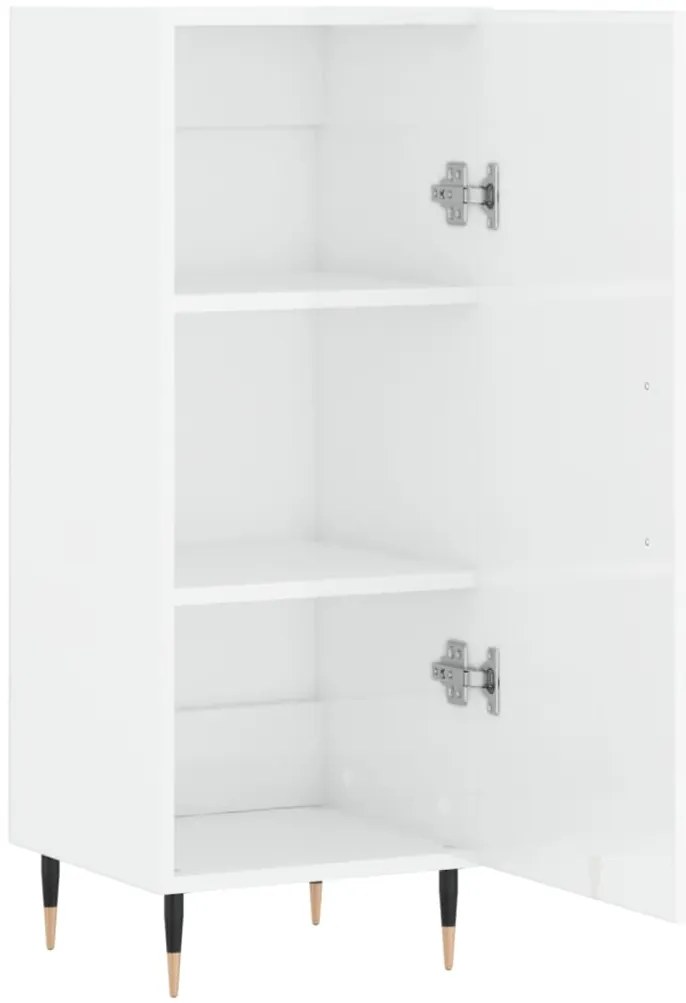 vidaXL Ντουλάπι Γυαλιστερό Λευκό 34,5x34x90 εκ. Επεξεργασμένο Ξύλο