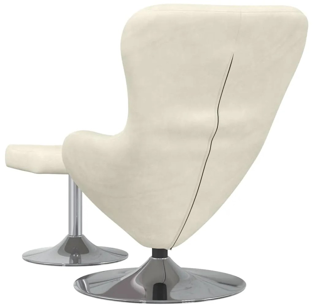 vidaXL Κάθισμα-αυγό 2 pcs Κρεμ 63 x 73 x 90 εκ Βελούδο