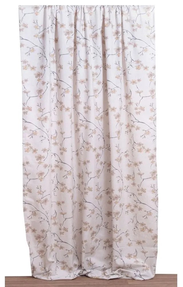 Κουρτίνα Ρούμπι Με Τρέσα Beige Viopros 140X270cm 140x270cm Cotton-Polyester