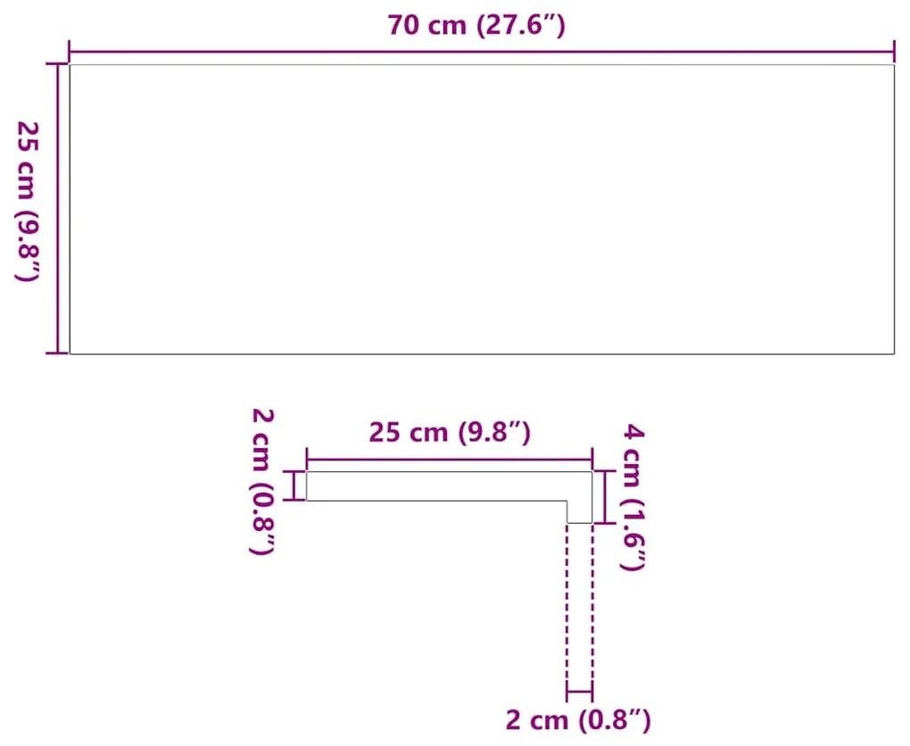 Πατάκια Σκάλας 8 τεμ. Σκούρο Καφέ 70x25x2 cm Ξύλο Δρυός - Καφέ