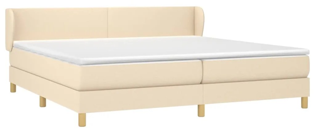 ΚΡΕΒΑΤΙ BOXSPRING ΜΕ ΣΤΡΩΜΑ ΚΡΕΜ 200X200 ΕΚ. ΥΦΑΣΜΑΤΙΝΟ 3126674