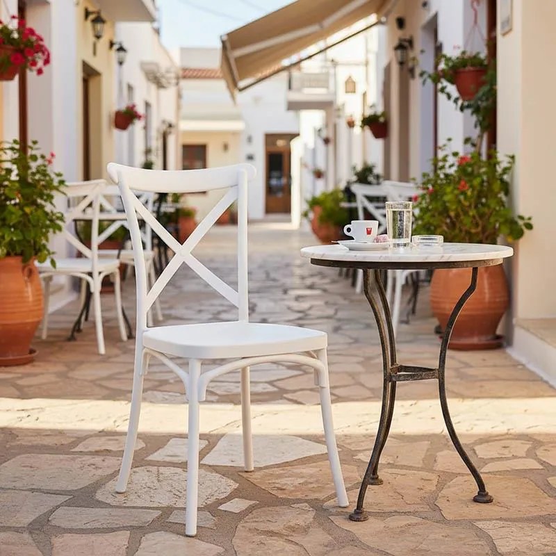 Καρέκλα Crossie pp σε λευκή απόχρωση 38x46.5x82εκ 38x46.5x82 εκ.